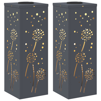 Słoneczna LED lampa na ścieżkę 2 pcs Antracyt
