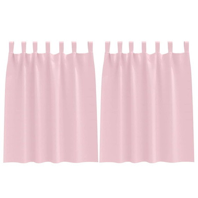 Firany blackout z kółkami 2 pcs Dziecięcy róż 140 x 140 cm