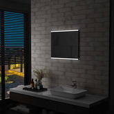 Lustro łazienkowe z LED i czujnikiem dotykowym, 60x50 cm vidaXL