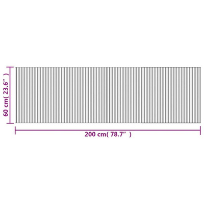 vidaXL Dywan prostokątny, brązowy, 60x200 cm, bambusowy