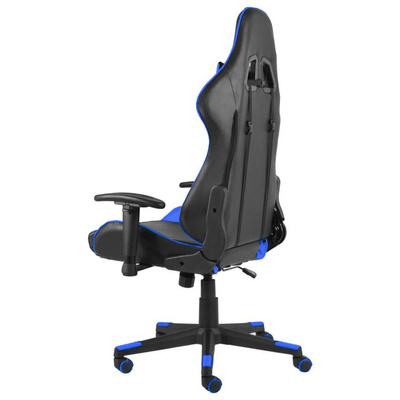 Obrotowy fotel gamingowy, niebieski, PVC vidaXL