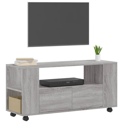 vidaXL Szafka pod TV, szary dąb sonoma, 102x34,5x43 cm
