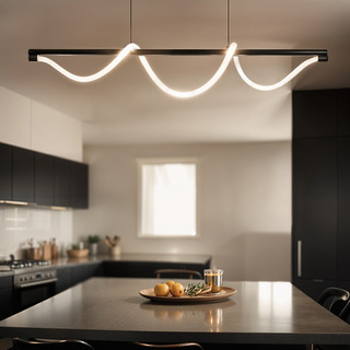 Lampa wisząca Serpente DDXZ004 55W czarna - wężyk gładki