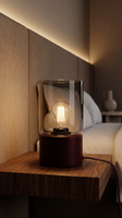 Elegancka lampka na konsolę – burgund, grafit K-6052 z serii DEX