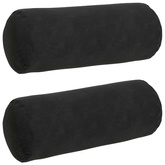 Poduszki Wałkowe 2 pcs Czarny ? 15 x 40 cm Tkanina sztruksowa