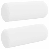 Poduszki Wałkowe 2 pcs Biały ? 15 x 40 cm tkanina