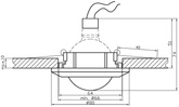 Nowoczesna oprawa wpuszczana MR16 SSO-01 NM/CH srebrna kryształowa + oprawka GU10