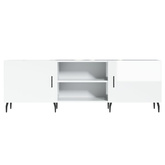 vidaXL Szafka pod TV, wysoki połysk, biała, 150x30x50 cm