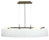 Lampa sufitowa wisząca 4X40W E14 patyna abażur biały BERG 34-45218