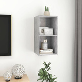 vidaXL Wisząca szafka pod TV, szarość betonu, 37x37x72 cm