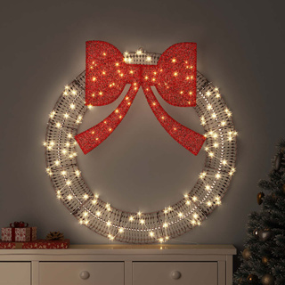Wianek z 150 diodami LED Ciepła biel 121 x 121 x 10 cm PET