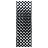 Chodnik dywanowy LESAKA Czarny i biały 50 x 150 cm