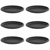 Okrągły Talerzyk Kwiatowy 6 pcs Czarny ? 19 x 2 cm