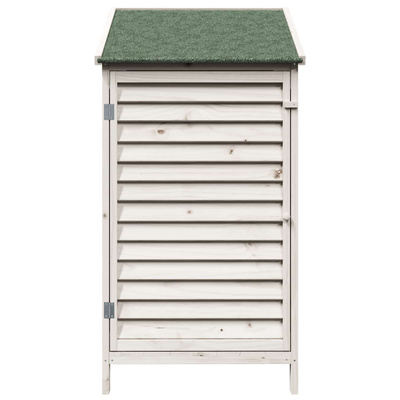 Shed ogrodowy Biały 59 x 56 x 113,5 cm Drewno Świerkowe