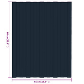 Panel dachowy 12 pcs antracytowy 60 x 45 cm Stal galwanizowana