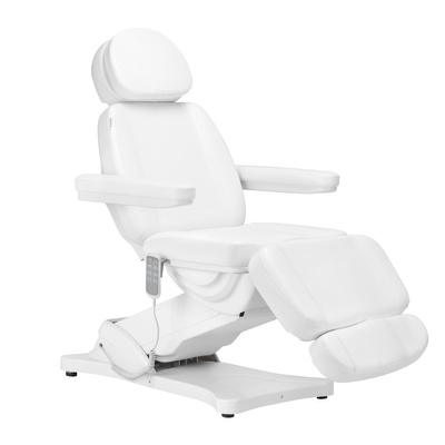 Elektryczny fotel kosmetyczny SILLON CLASSIC 4 silniki z kołyską biały 148290