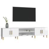 Szafka pod TV, wysoki połysk, biała, 180x31,5x40 cm vidaXL