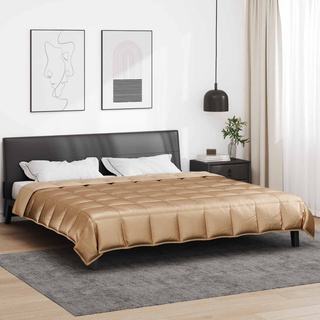 Kołdra na cały rok złoty 200 x 200 cm Satyna i Mikrofibra