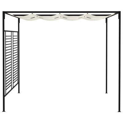 Altana ogrodowa ze zwijanym dachem, 3x4x2,3m, kremowa, 180 g/m?