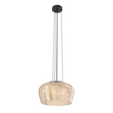 Lampa wisząca Insieme 35 szklana z kloszem bursztynowym nad stół