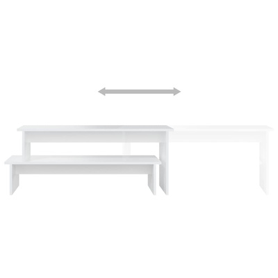vidaXL Szafka pod TV, biała, 180x30x43 cm, materiał drewnopochodny