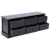 vidaXL Szafka pod TV, czarna, 108x30x40 cm, drewno paulownia