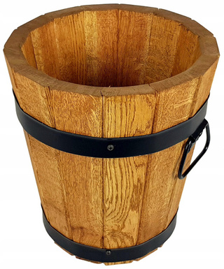 Duża donica ogrodowa doniczka drewniana szerokość 27 cm wysokość 30 cm