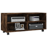 vidaXL Szafka pod TV, na kółkach, dąb sonoma, 90x35x35 cm