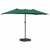 Parasolka ogrodowa Zielony 385 x 209 x 244 cm Poliester i Stal