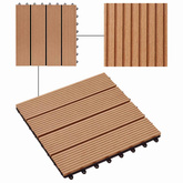 Płytka Tarasowa 11 pcs Drewno tekowe 30 x 30 cm