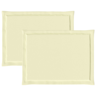 Poduszki na siedziska 2 pcs Kremowy 47 x 36 x 2 cm Poliester