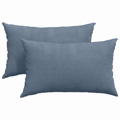 Poduszki na sofę 2 pcs Niebieski 50 x 30 cm Tkanina sztruksowa