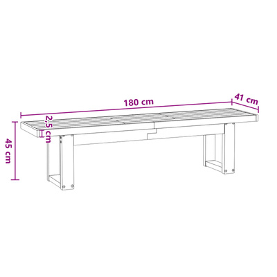 Ławka jadalniana NOAIN 180 x 41 x 45 cm Lite drewno sosnowe