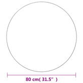 vidaXL Lustro ścienne bez ramy, okrągłe, 80 cm, szkło