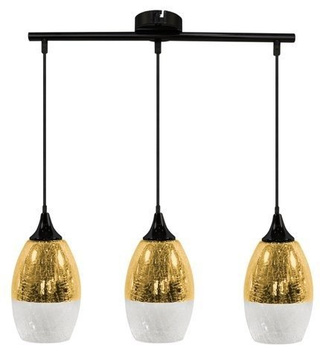 Lampa wisząca złota szklana regulowana 3x60W Celia Candellux 33-57327