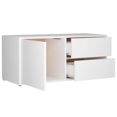 vidaXL Szafka pod TV, biała, 80x34x36 cm, materiał drewnopochodny