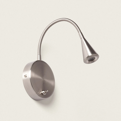 Lampa Ścienna LED 3W Metalowa z Włącznikiem Abruzzo Tommaso