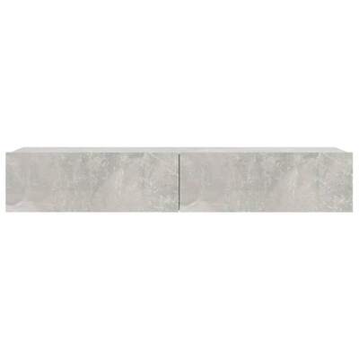 vidaXL Szafka pod TV z oświetleniem LED, szarość betonu, 90x35x15,5 cm