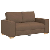 Sofa 2-osobowa brązowa 160x78x84 cm tkanina