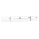 vidaXL Szafka pod TV z oświetleniem LED, biała, 270x35x40 cm