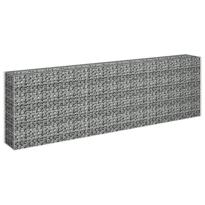 vidaXL Podwyższona donica gabionowa, galwanizowana stal, 270x30x90 cm