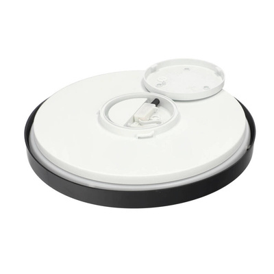 Plafon PERETI 24W czarny pierścień 35cm, 3000K barwa ciepła, 2400lm, IP44, 220-240V EDO777616 EDO Solutions
