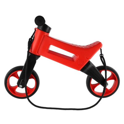 FWRider Super Sport 515746 Kolor: Chilli / Czerwony z czerwonymi felgami Rowerek biegowy Jeździk 2w1 Ciche koła + Pasek do noszenia dla Rodzica