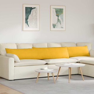 Poduszki na sofę 2 pcs Jasnożółty 200 x 40 cm