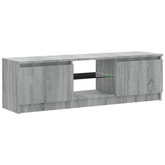 vidaXL Szafka pod TV z LED, szary dąb sonoma, 120x30x35,5 cm