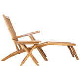 Składane krzesło ogrodowe z stolikiem naturalny