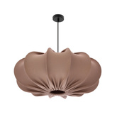 Lampa wisząca CAFEE' skandynawska z abażurem brązowym mokka 52 cm - minimalistyczne oświetlenie sufitowe w stylu japandi E27