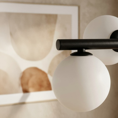 Prosta lampa sufitowa z białymi kloszami, 5 x G9 K-5859 z serii FILO