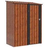 Schowki ogrodowe Brązowy 153,5 x 86 x 200 cm Metal