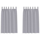 Firany blackout z kółkami 2 pcs Metaliczny Szary 175 x 140 cm